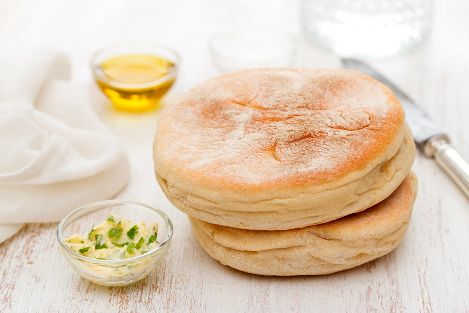 traditional portuguese potato bread of Madeira - bolo de caco